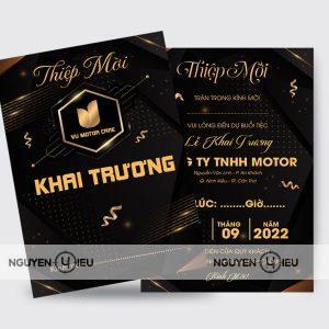 Thiệp khai trương Nguyễn Hiếu thiết kế
